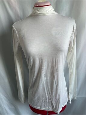 Women’s Long Sleeve Turtleneck Tee - White